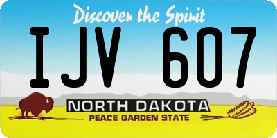 ND license plate IJV607