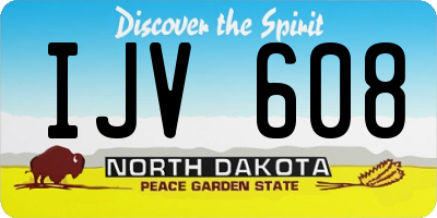 ND license plate IJV608