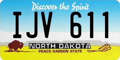 ND license plate IJV611