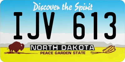 ND license plate IJV613