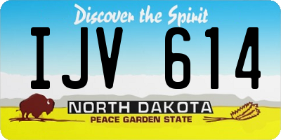 ND license plate IJV614