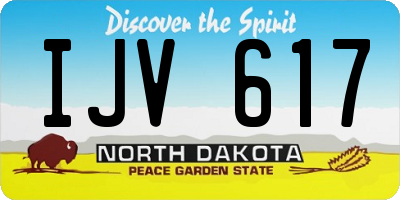 ND license plate IJV617