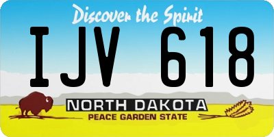 ND license plate IJV618