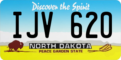 ND license plate IJV620