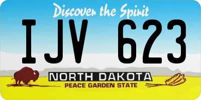 ND license plate IJV623