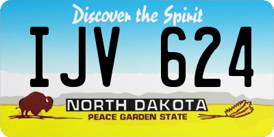 ND license plate IJV624