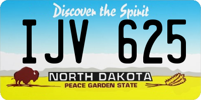 ND license plate IJV625