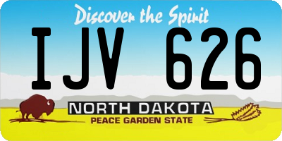 ND license plate IJV626