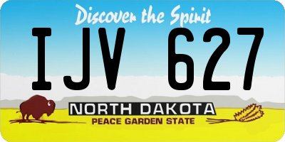 ND license plate IJV627