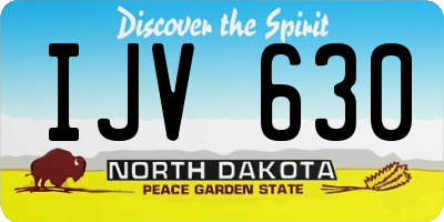 ND license plate IJV630