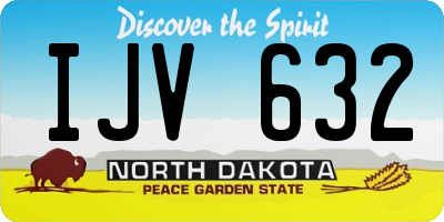 ND license plate IJV632