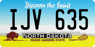 ND license plate IJV635