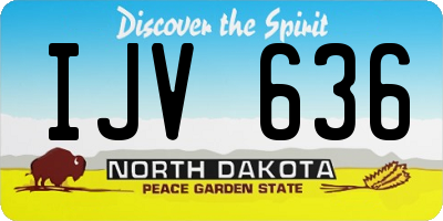 ND license plate IJV636