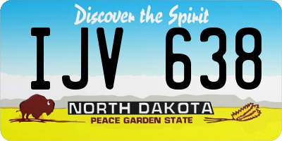 ND license plate IJV638