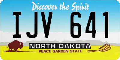 ND license plate IJV641