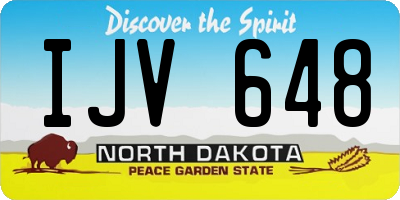 ND license plate IJV648