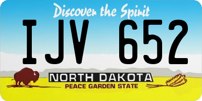 ND license plate IJV652
