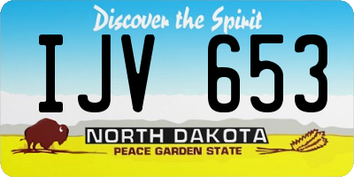 ND license plate IJV653