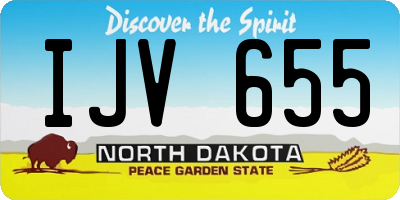 ND license plate IJV655
