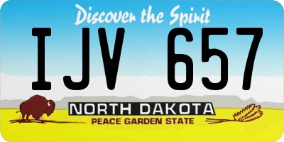 ND license plate IJV657
