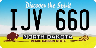 ND license plate IJV660