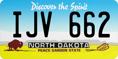 ND license plate IJV662