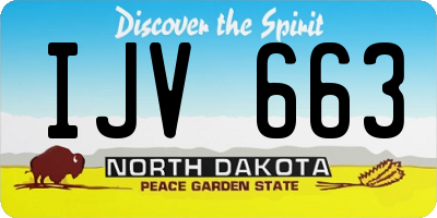 ND license plate IJV663