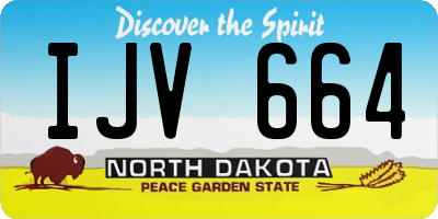 ND license plate IJV664