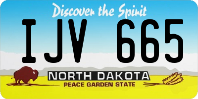 ND license plate IJV665