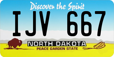 ND license plate IJV667