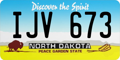 ND license plate IJV673