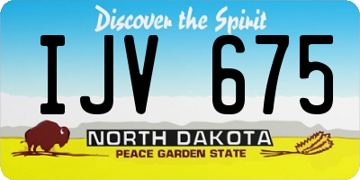 ND license plate IJV675