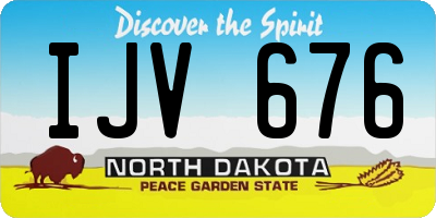 ND license plate IJV676