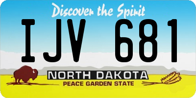 ND license plate IJV681