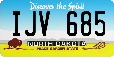 ND license plate IJV685