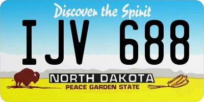 ND license plate IJV688