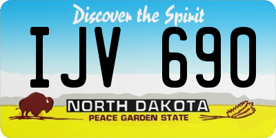 ND license plate IJV690