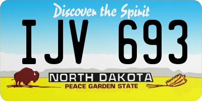 ND license plate IJV693