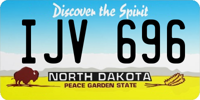 ND license plate IJV696