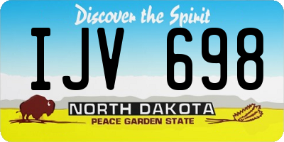 ND license plate IJV698