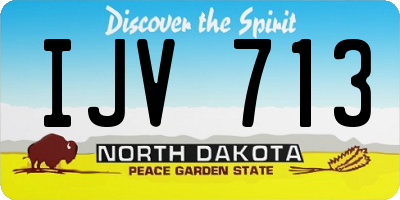 ND license plate IJV713
