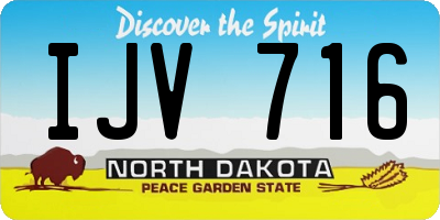 ND license plate IJV716