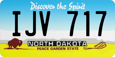 ND license plate IJV717