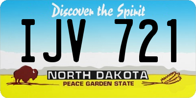 ND license plate IJV721