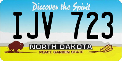 ND license plate IJV723