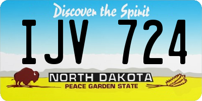 ND license plate IJV724