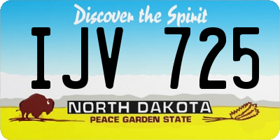 ND license plate IJV725