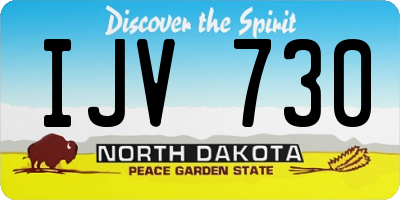 ND license plate IJV730