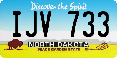 ND license plate IJV733