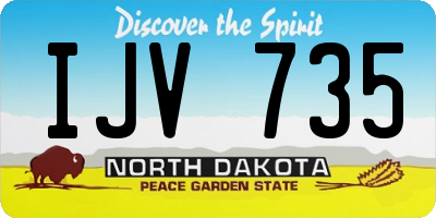 ND license plate IJV735